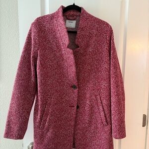 Old Navy Women's Pink Tweed Mid length Blazer Size Medium